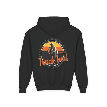 Hardy Truck Bed Double Sided Youth Hoodie - Sunlit Funlit Country Music Tees